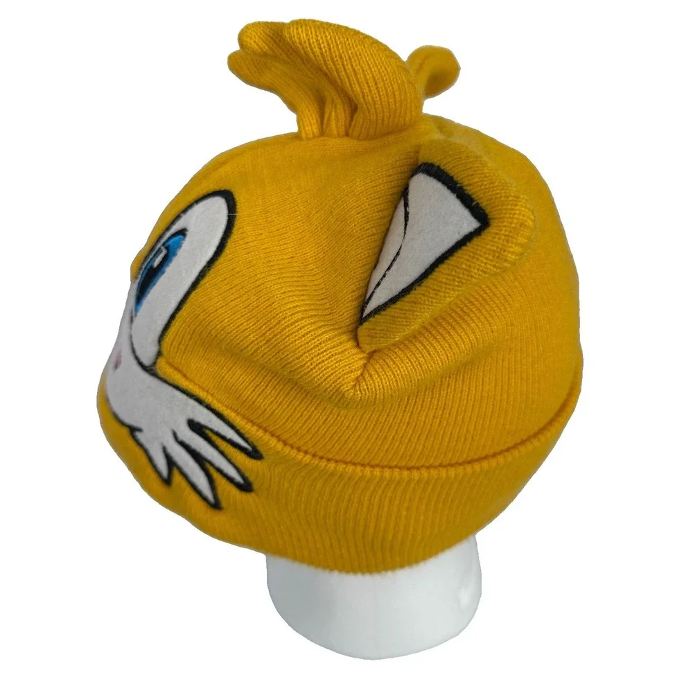 SEGA Sonic the Hedgehog Tails Youth OSFM Knit Acrylic Beanie Yellow
